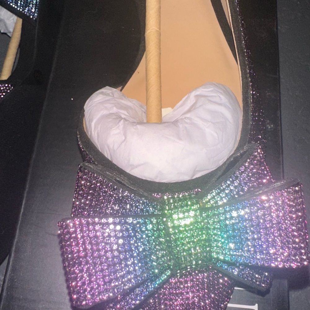 INC International Concepts Multicolor Bow Heels NWT size 9 - Picture 3 of 5